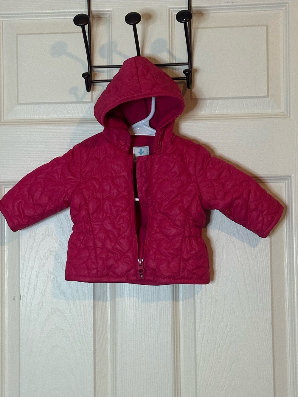 Old Navy Hooded Quilted Puffer Jacket in Fuchsia